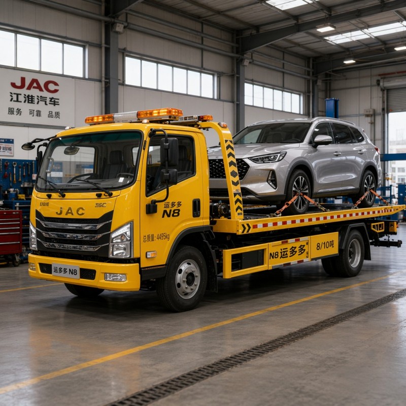 JAC N8 8-tons lastbil med 8-tons lastbil med Cummins 160 hk motor