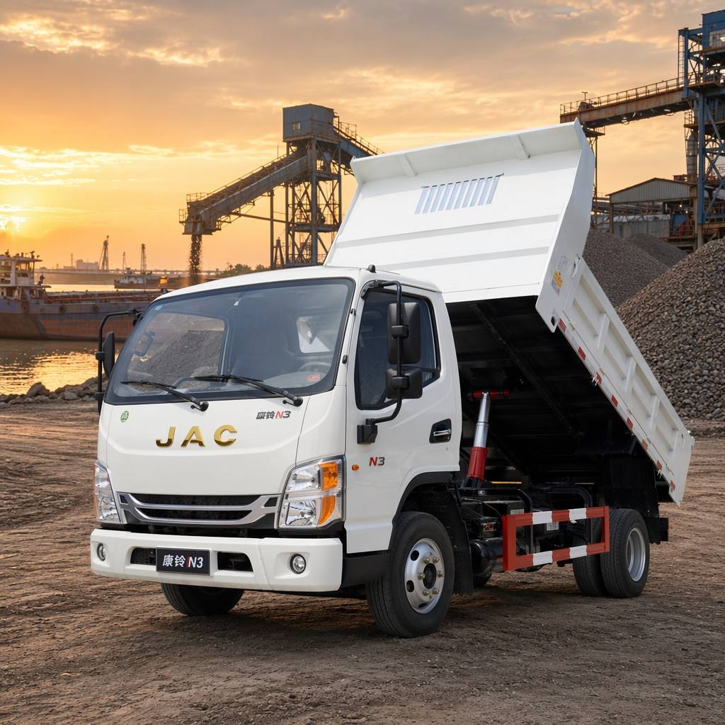 Lätt dumper 3-5 ton tippvagn med JAC-chassi till salu